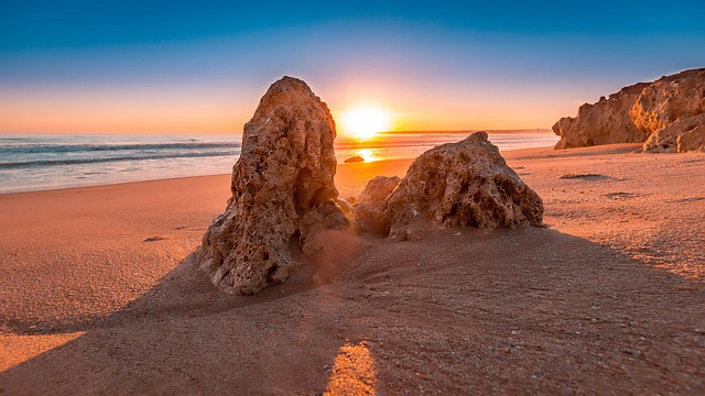 Zonsondergang vakantie Algarve Portugal