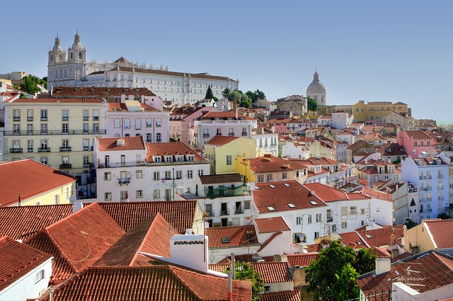 Vakantie Lissabon Portugal huizen zee